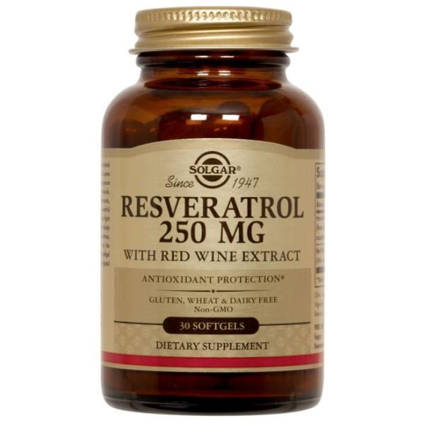 レスベラトロール レッドワイン エキストラクト 250 mg 30 ソフトジェル - ウインドウを閉じる